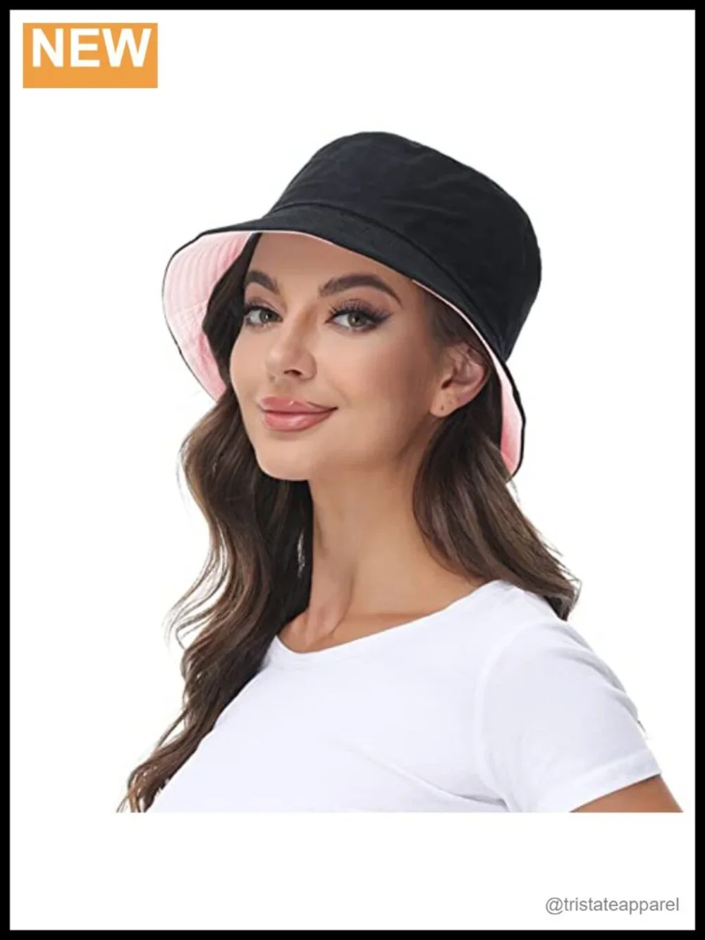 Reversible Cotton Bucket Hat - Women's UV Protection Summer Beach Hat